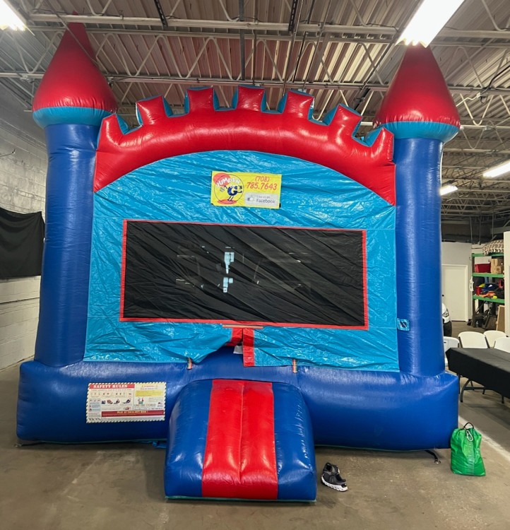 15X15 Red and Blue Castle Bounce House